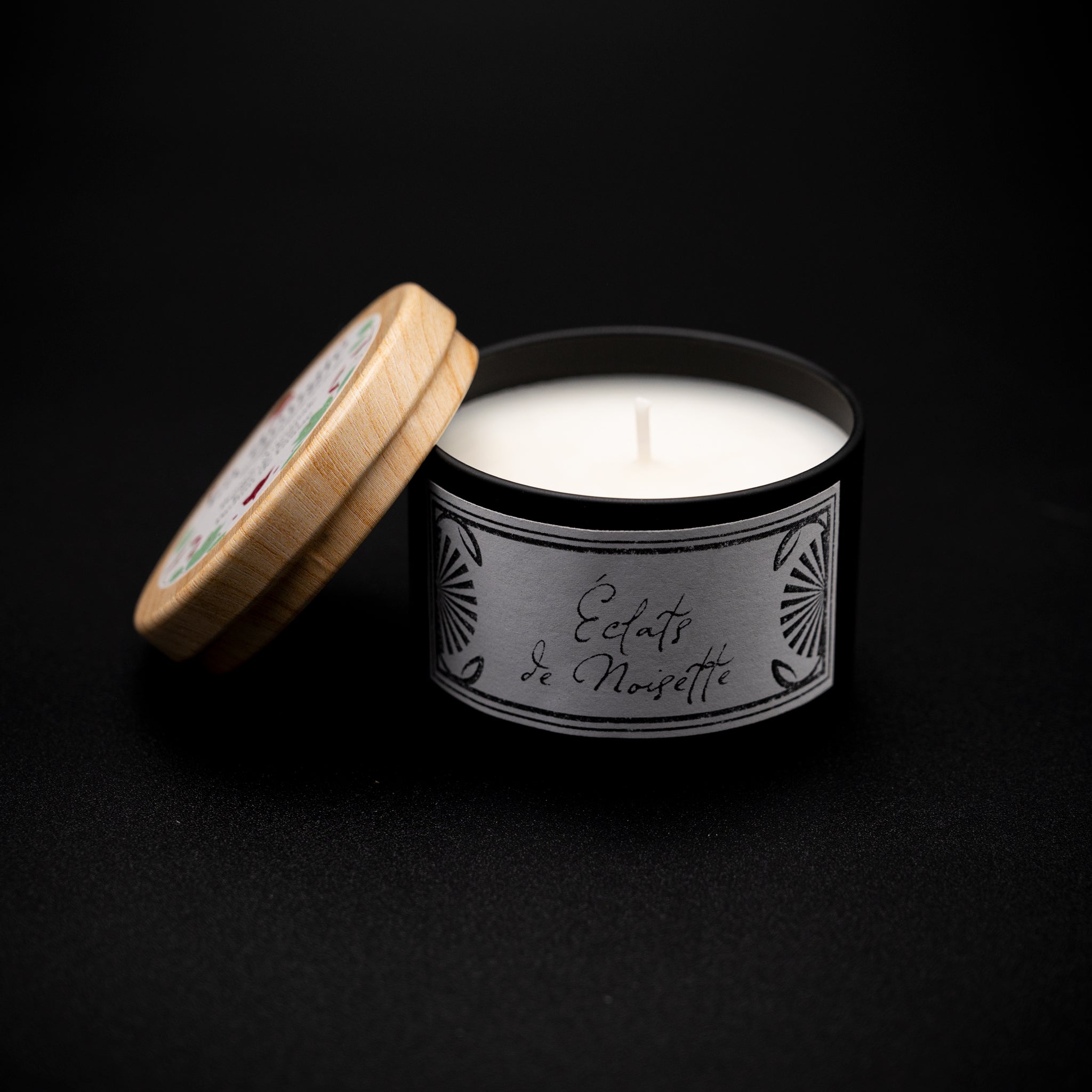 bougie artisanale parfumée éclats de noisettes