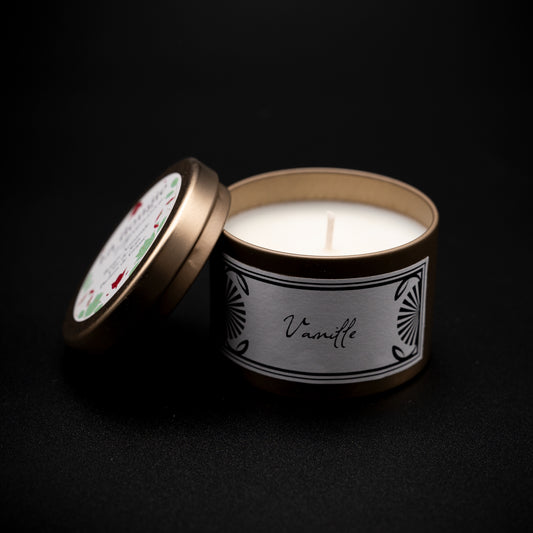 Bougie parfumée vanille en cire de soja naturelle - Ambiance chaleureuse et élégante