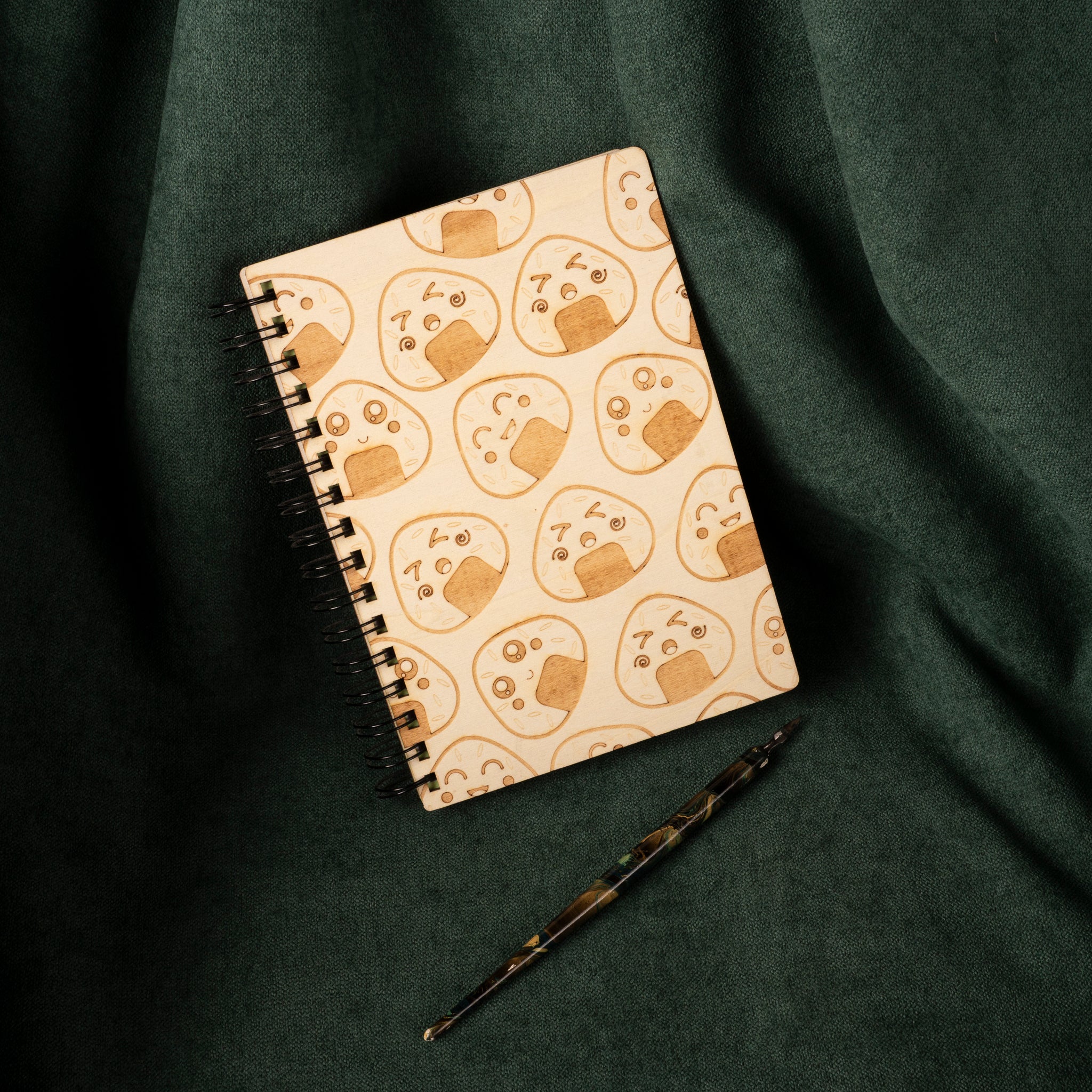 Carnet bois japonais Onigiri