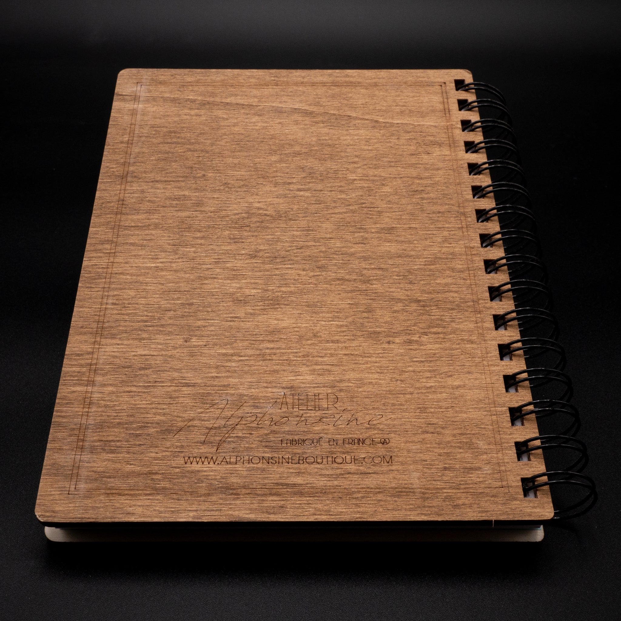 dos carnet artisanal A5 bois