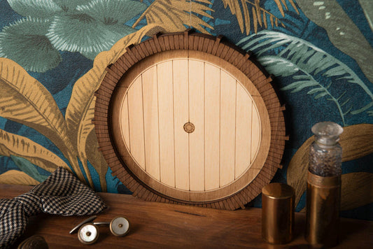Mini decorative wooden door – Hobbit and Middle Earth inspiration – Lord of the Rings fantasy geek wall decor