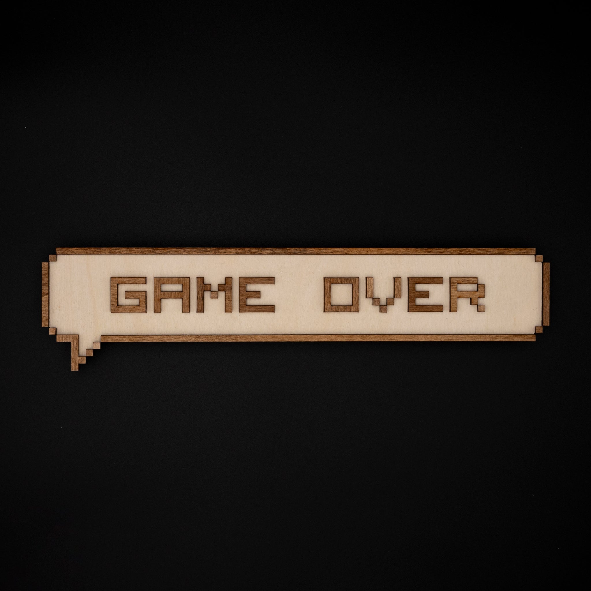 décoration murale geek bois game over