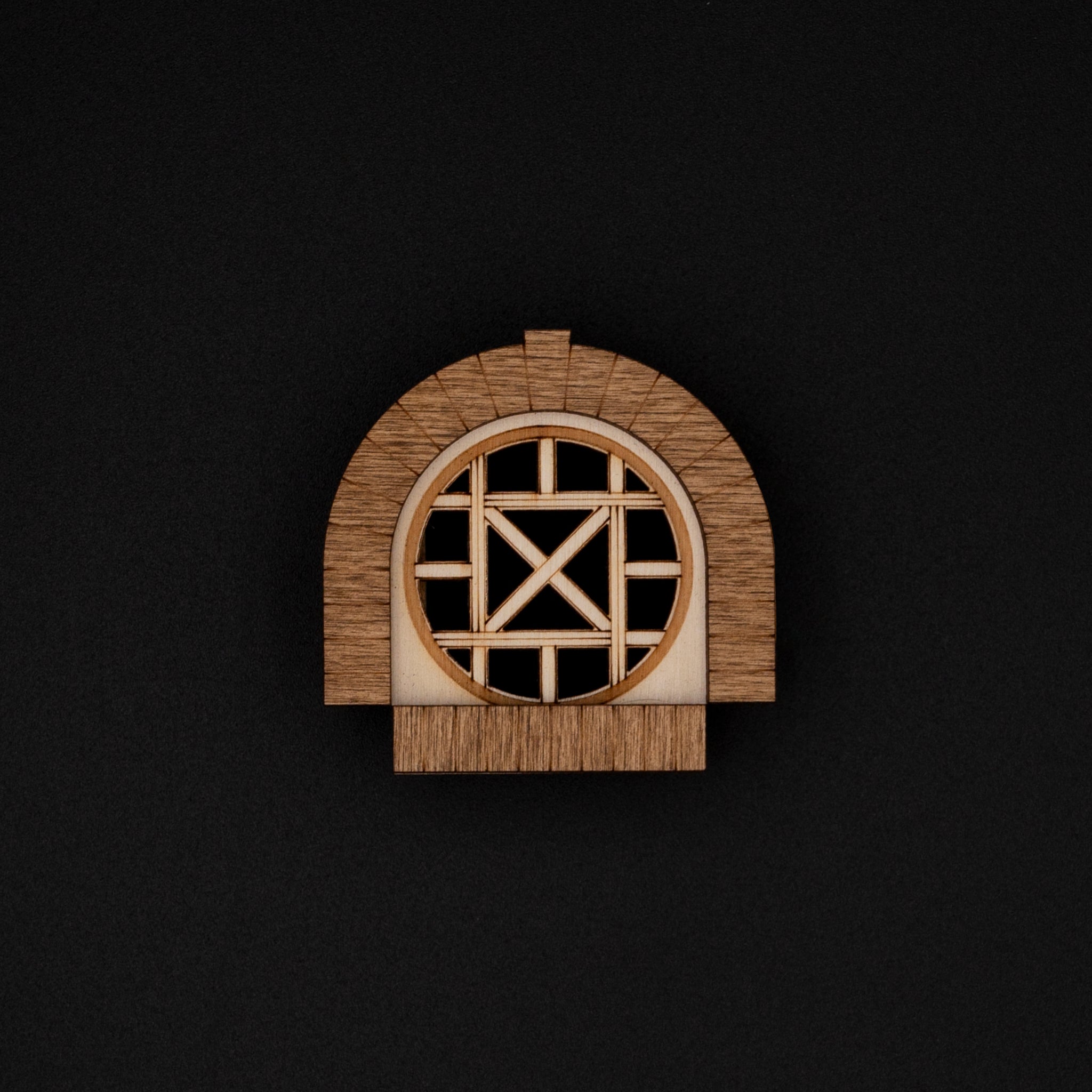fenêtre miniature bois hobbit
