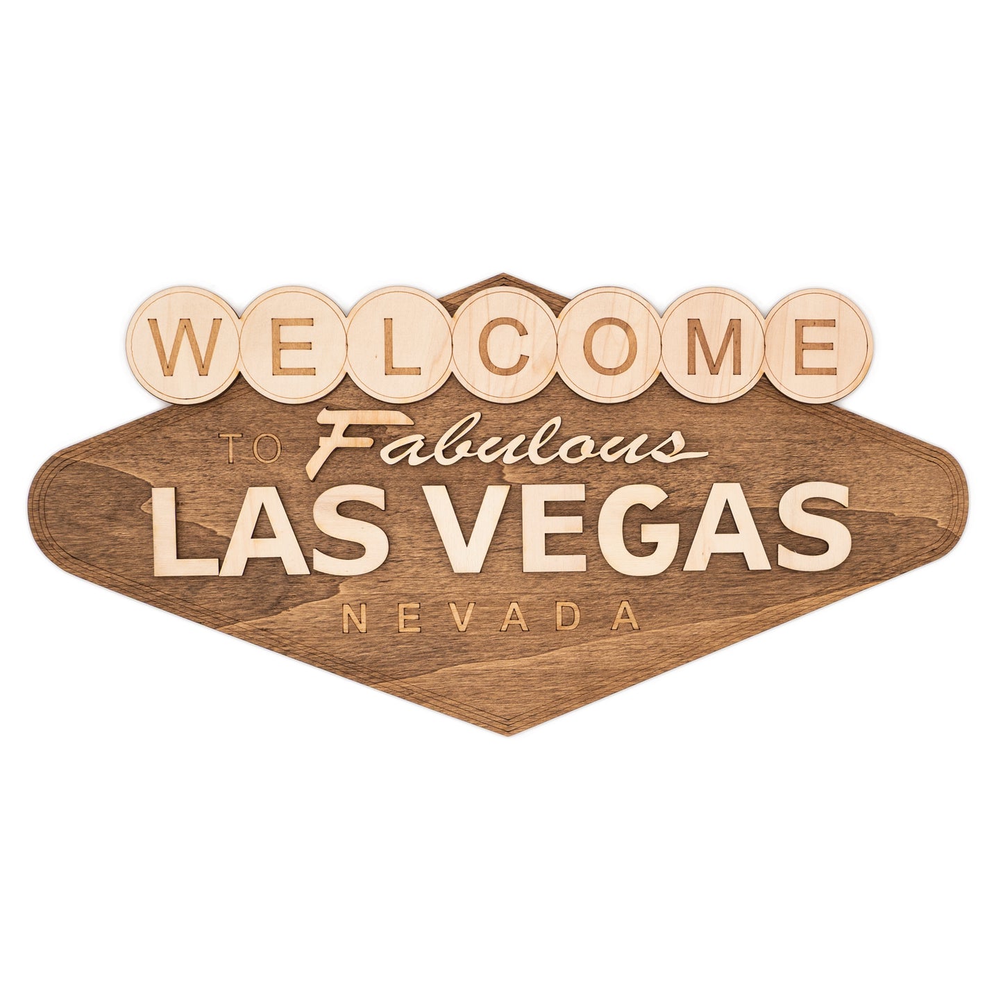 Welcome to Fabulous Las Vegas – Plaque murale en bois vintage USA