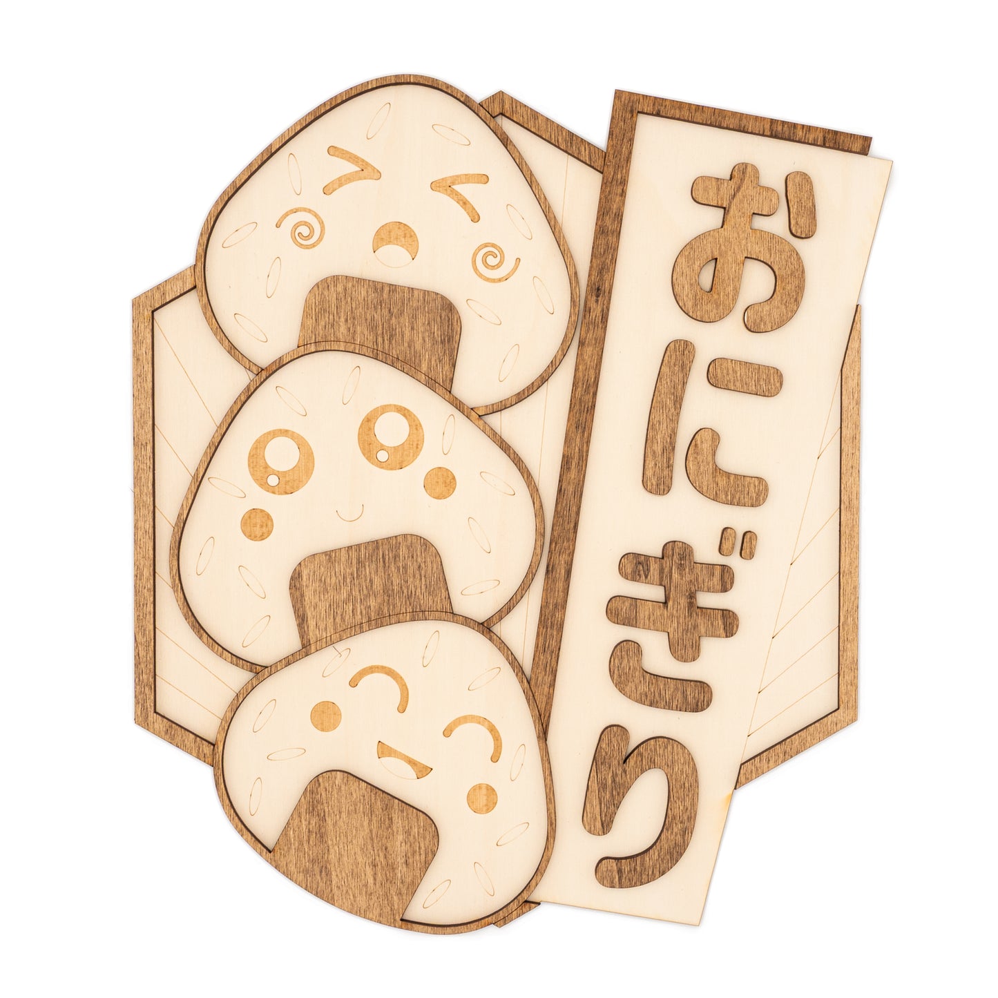 Onigiri - Décoration murale bois street food japonaise kawaii