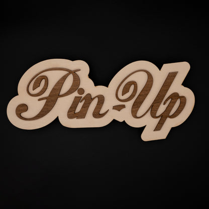 Décoration murale pin-up en bois – Plaque vintage rockabilly USA