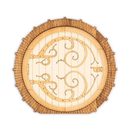 Mini porte murale en bois – Décor fantasy trou de souris magique inspirée du Hobbit