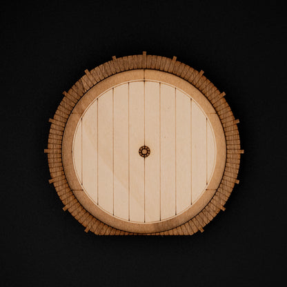 Mini decorative wooden door – Hobbit and Middle Earth inspiration – Lord of the Rings fantasy geek wall decor