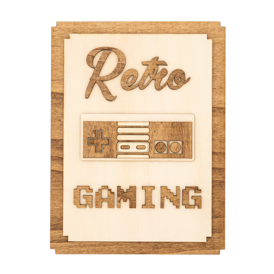 Décoration murale en bois – Rétrogaming 8-bit style vintage geek