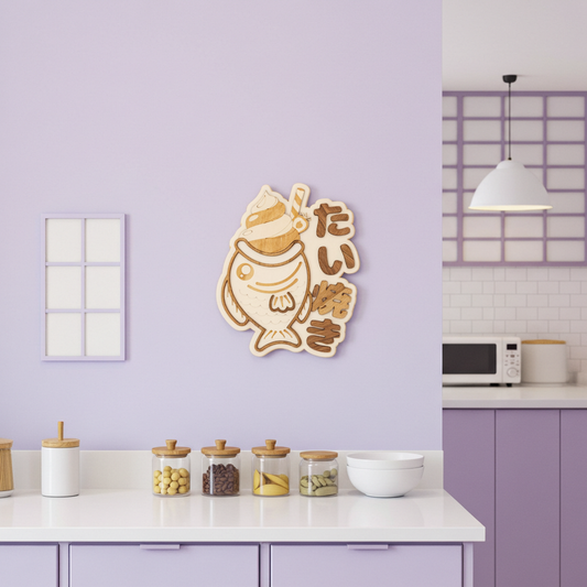 Taiyaki – Décoration murale cuisine japonaise kawaii vintage