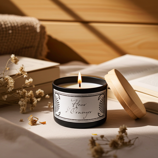 Bougie parfumée fleur d’oranger en cire de soja naturelle - Ambiance solaire et élégante