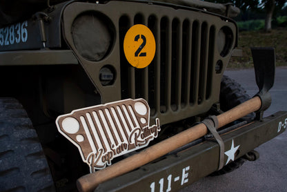 Applique murale bois Jeep Willys – Décoration militaire vintage US WW2 – Tableau véhicule ancien Seconde Guerre mondiale – Made in France