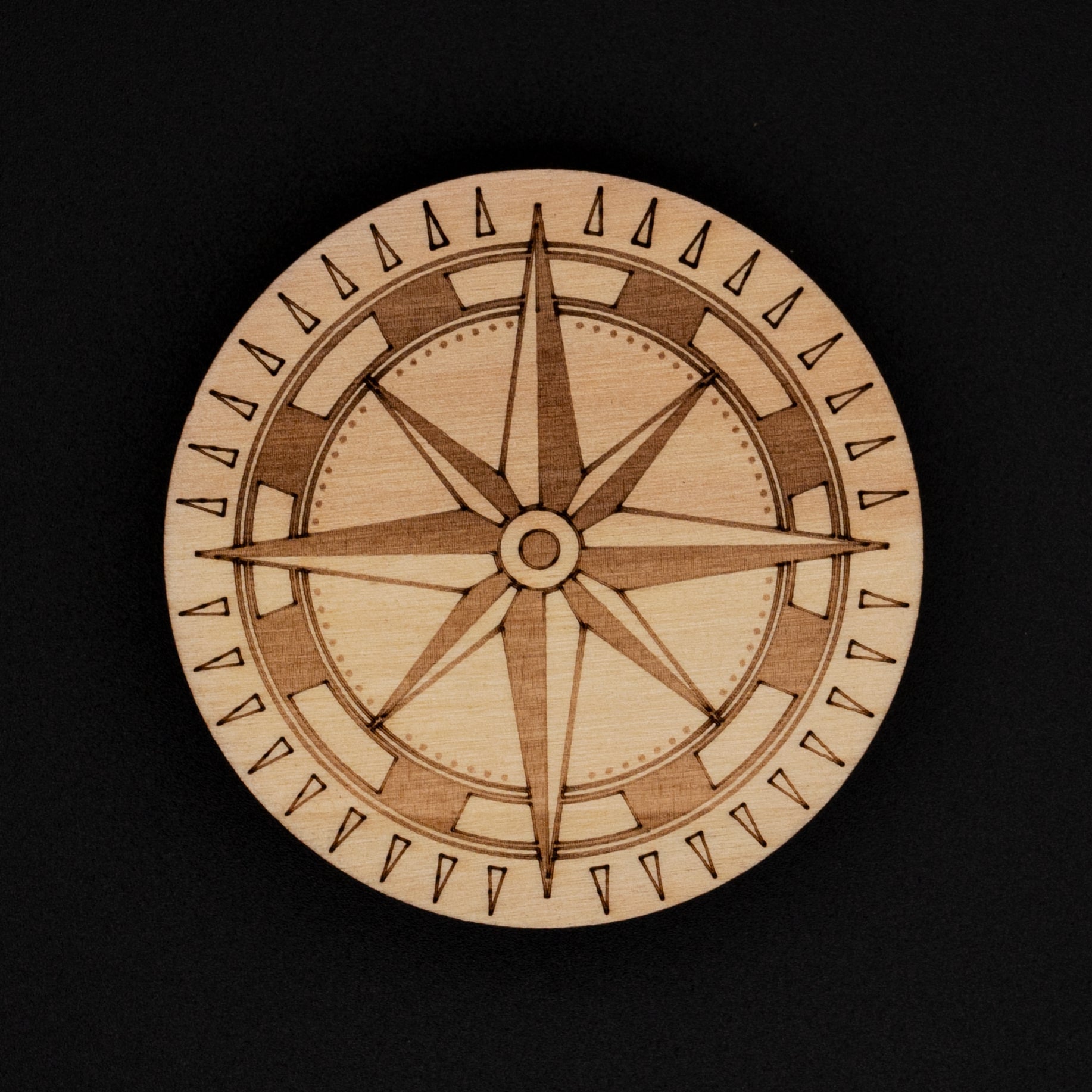 sous verre bois steampunk boussole