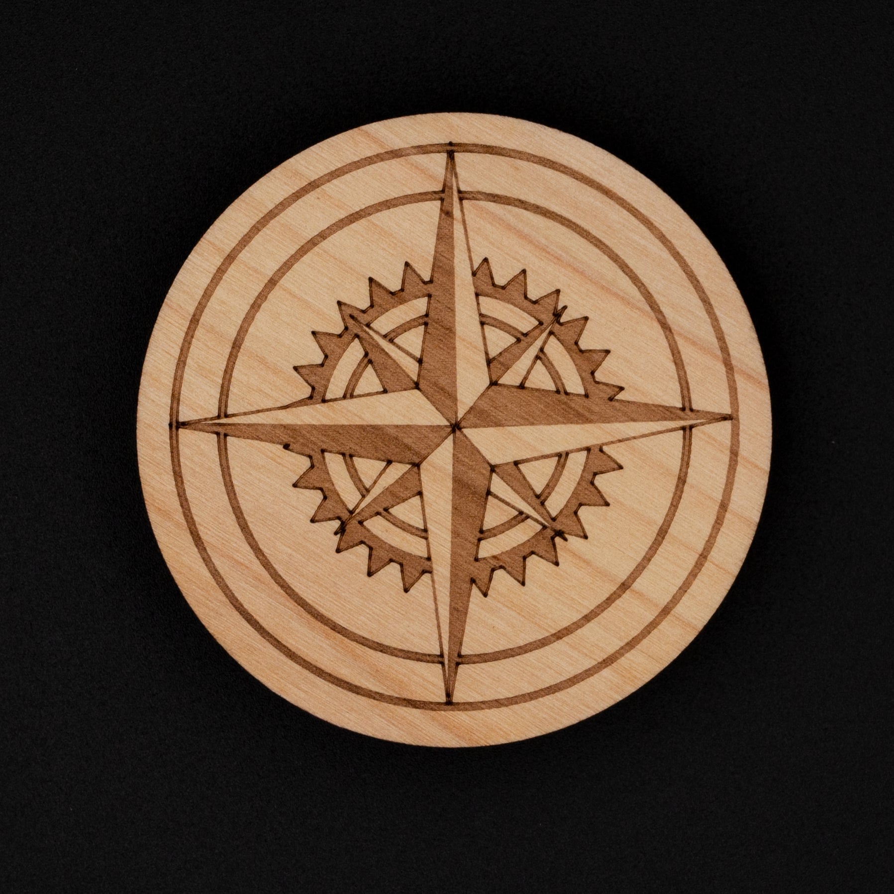 sous verre bois steampunk boussole