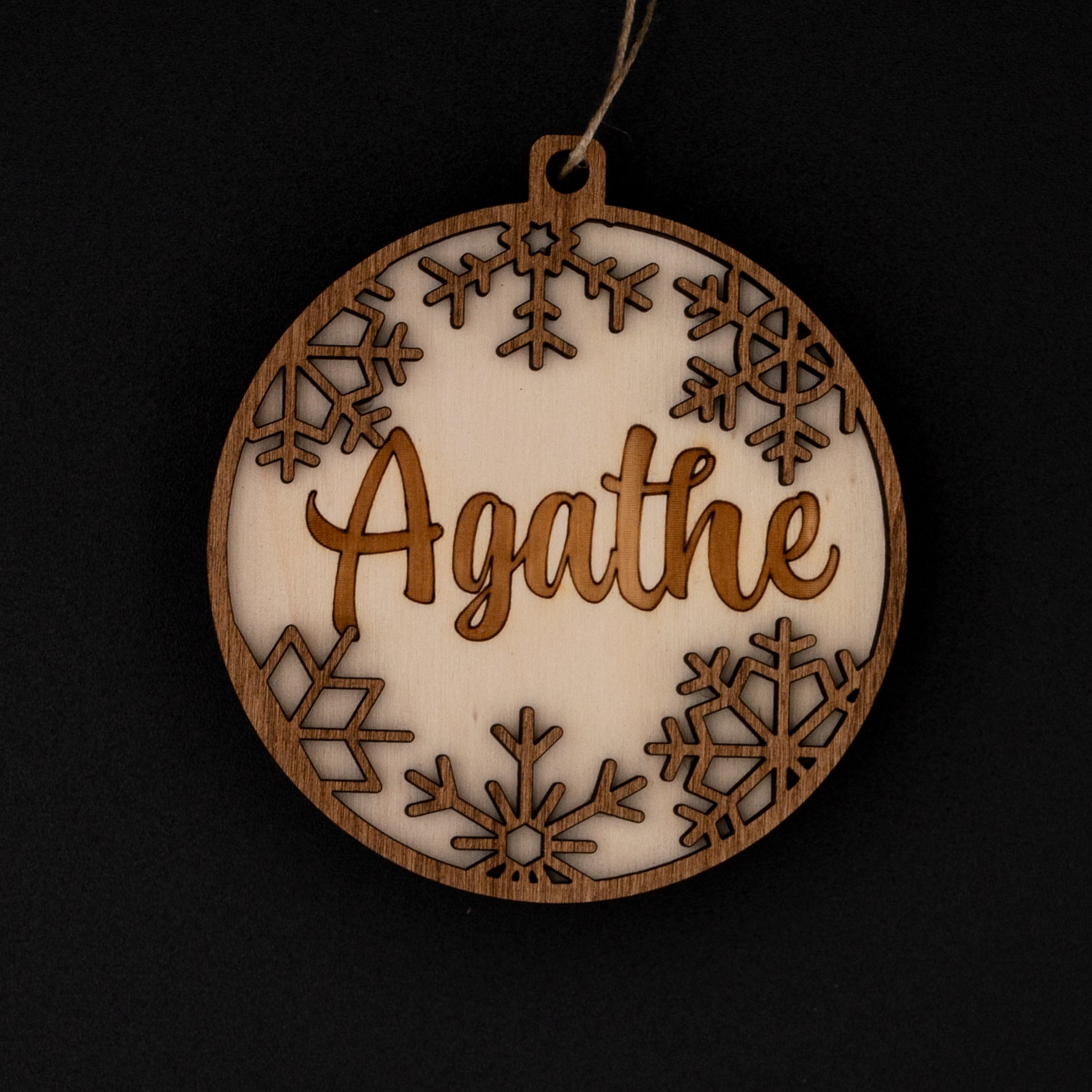suspension sapin noël personnalisée prénom enfant