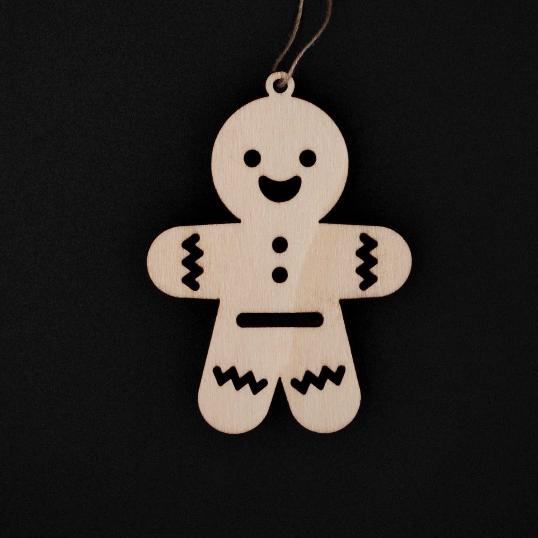 suspension noël bois bonhomme pain d'épices