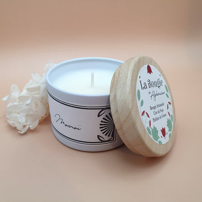 Bougie parfumée Monoi – White Edition | Cire de soja naturelle | Fabriquée en France