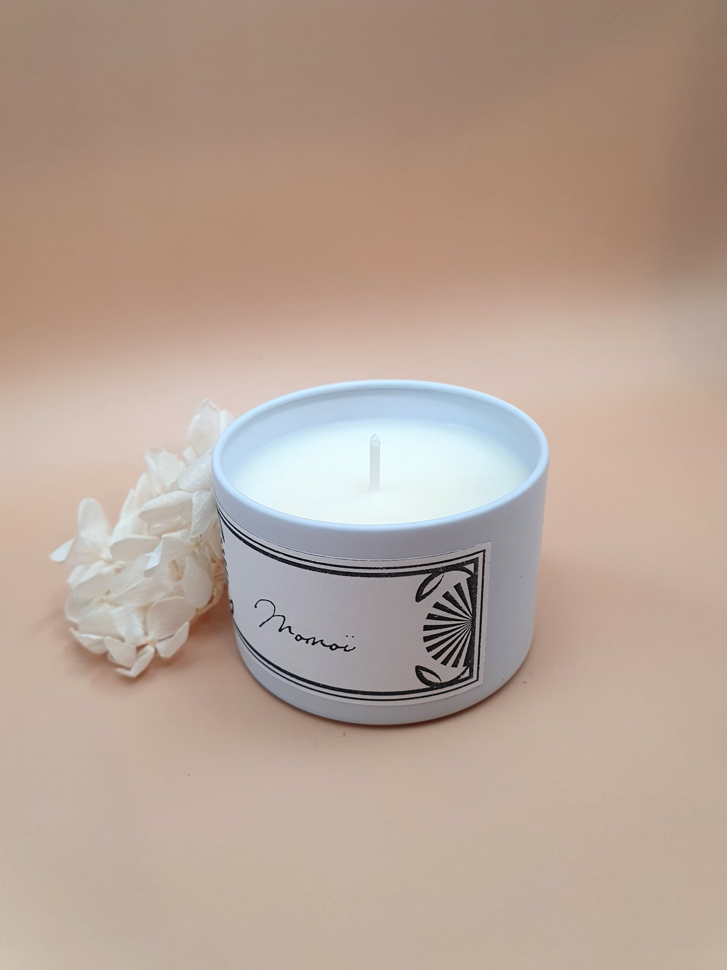 Bougie parfumée Monoi – White Edition | Cire de soja naturelle | Fabriquée en France